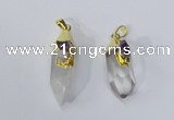 NGP3033 10*30mm – 12*40mm sticks white crystal pendants