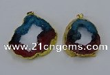 NGP3045 30*45mm – 40*60mm freeform druzy agate pendants