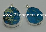 NGP3059 25*35mm – 35*45mm freeform sea sediment jasper pendants