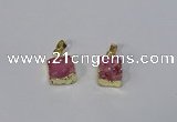 NGP3087 10*12mm - 12*14mm freeform druzy agate pendants wholesale