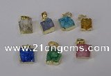 NGP3091 10*12mm - 12*14mm freeform druzy agate pendants wholesale