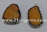 NGP3093 25*35mm – 30*40mm freeform druzy agate pendants