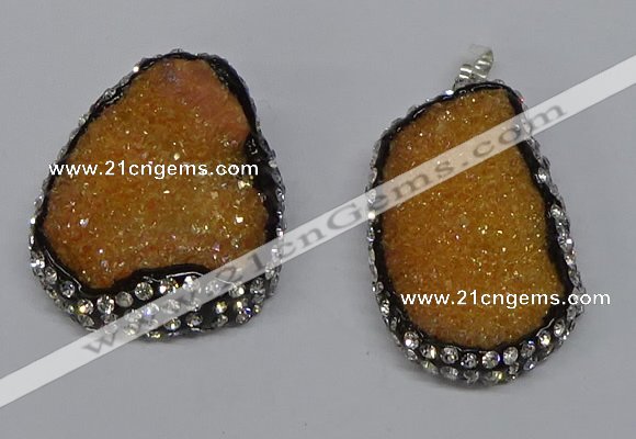 NGP3093 25*35mm – 30*40mm freeform druzy agate pendants