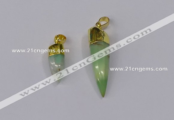 NGP3107 9*20mm – 11*40mm sticks Australia chrysoprase pendants