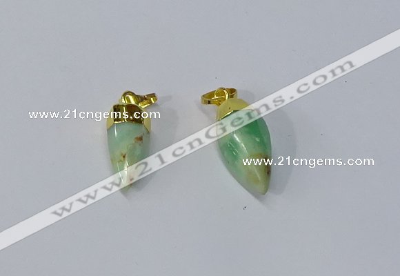 NGP3108 10*20mm - 10*25mm sticks Australia chrysoprase pendants