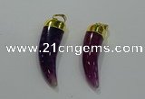 NGP3111 10*40mm - 12*45mm oxhorn agate pendants wholesale