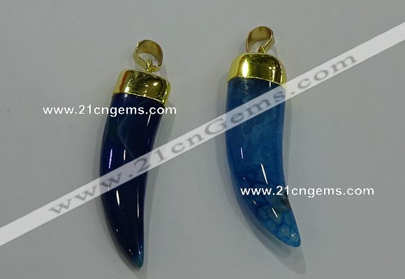 NGP3113 10*40mm - 12*45mm oxhorn agate pendants wholesale