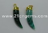 NGP3114 10*40mm - 12*45mm oxhorn agate pendants wholesale