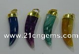 NGP3115 10*40mm - 12*45mm oxhorn agate pendants wholesale