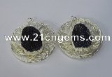 NGP3124 52mm - 55mm freeform druzy agate gemstone pendants