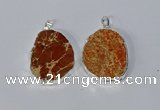 NGP3150 25*35mm - 35*45mm freeform sea sediment jasper pendants