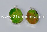 NGP3153 25*35mm - 35*45mm freeform sea sediment jasper pendants