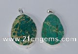NGP3154 25*35mm - 35*45mm freeform sea sediment jasper pendants