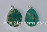 NGP3154 25*35mm - 35*45mm freeform sea sediment jasper pendants