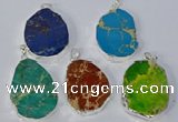 NGP3156 25*35mm - 35*45mm freeform sea sediment jasper pendants