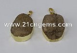 NGP3164 22*30mm - 25*35mm freeform druzy agate gemstone pendants