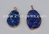 NGP3185 25*35mm - 35*45mm freeform sea sediment jasper pendants