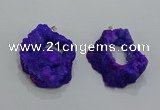 NGP3189 30*40mm - 45*50mm freeform druzy agate pendants