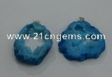 NGP3191 30*40mm - 45*50mm freeform druzy agate pendants