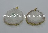 NGP3195 35*40mm - 45*50mm freeform druzy agate pendants