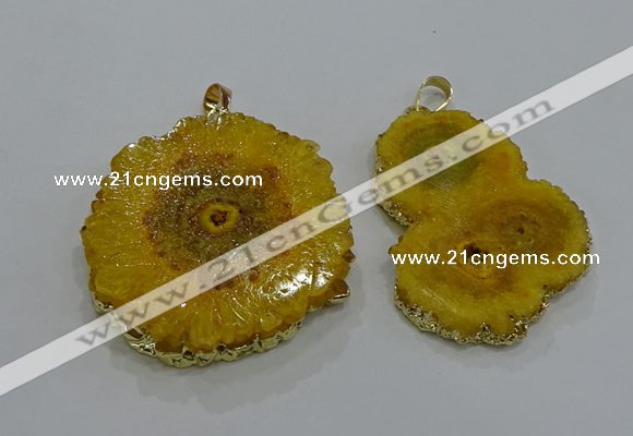 NGP3196 35*40mm - 45*50mm freeform druzy agate pendants