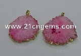 NGP3197 35*40mm - 45*50mm freeform druzy agate pendants