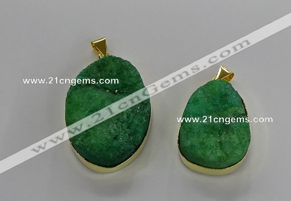 NGP3215 30*40mm - 35*45mm freeform druzy agate pendants