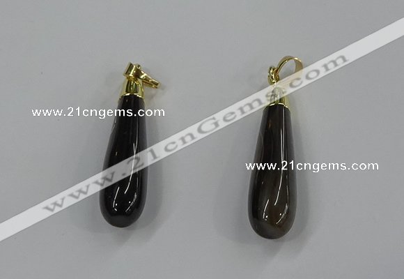 NGP3226 9*38mm - 10*40mm teardrop agate gemstone pendants