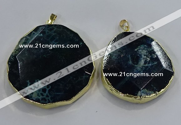 NGP3249 40*45mm - 50*55mm freeform agate gemstone pendants