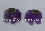 NGP3262 40*48mm - 45*50mm elephant agate gemstone pendants
