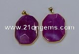 NGP3304 35*45mm freeform agate gemstone pendants wholesale