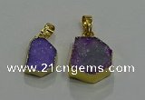 NGP3323 8*12mm - 15*20mm freeform druzy agate gemstone pendants