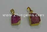 NGP3324 8*12mm - 15*20mm freeform druzy agate gemstone pendants