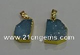 NGP3325 8*12mm - 15*20mm freeform druzy agate gemstone pendants