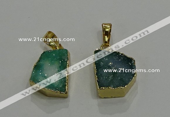 NGP3326 8*12mm - 15*20mm freeform druzy agate gemstone pendants