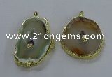 NGP3361 45*55mm - 50*65mm freeform druzy agate pendants