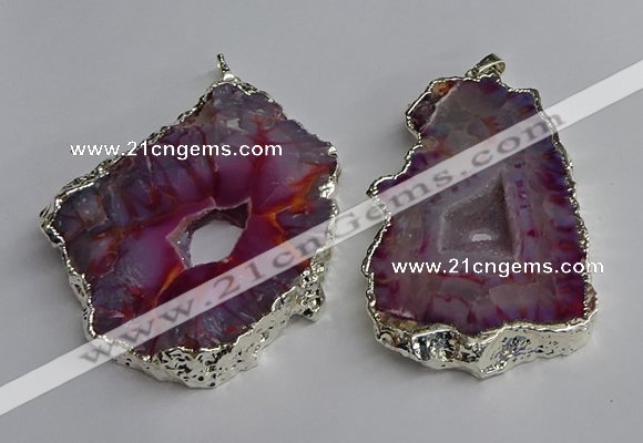 NGP3366 40*45mm - 45*60mm freeform druzy agate pendants