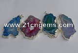 NGP3391 40*45mm - 45*60mm freeform druzy agate pendants