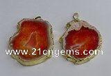 NGP3395 40*45mm - 45*60mm freeform druzy agate pendants