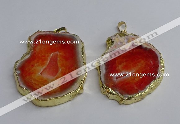 NGP3395 40*45mm - 45*60mm freeform druzy agate pendants