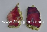 NGP3397 40*45mm - 45*60mm freeform druzy agate pendants