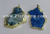 NGP3398 40*45mm - 45*60mm freeform druzy agate pendants