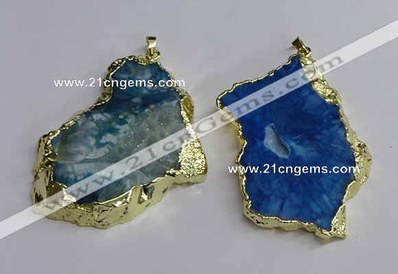 NGP3398 40*45mm - 45*60mm freeform druzy agate pendants