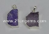 NGP3441 18*25mm - 20*30mm freeform druzy agate gemstone pendants