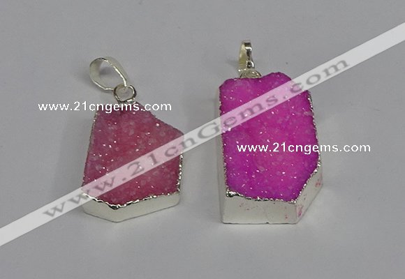 NGP3442 18*25mm - 20*30mm freeform druzy agate gemstone pendants