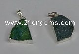 NGP3445 18*25mm - 20*30mm freeform druzy agate gemstone pendants