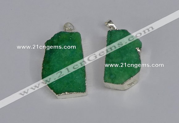 NGP3461 20*30mm - 25*35mm freeform druzy agate pendants wholesale