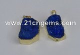 NGP3470 20*30mm - 25*35mm freeform druzy agate pendants wholesale