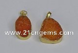 NGP3475 18*25mm - 20*30mm freeform druzy agate gemstone pendants