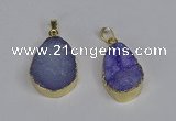 NGP3476 18*25mm - 20*30mm freeform druzy agate gemstone pendants